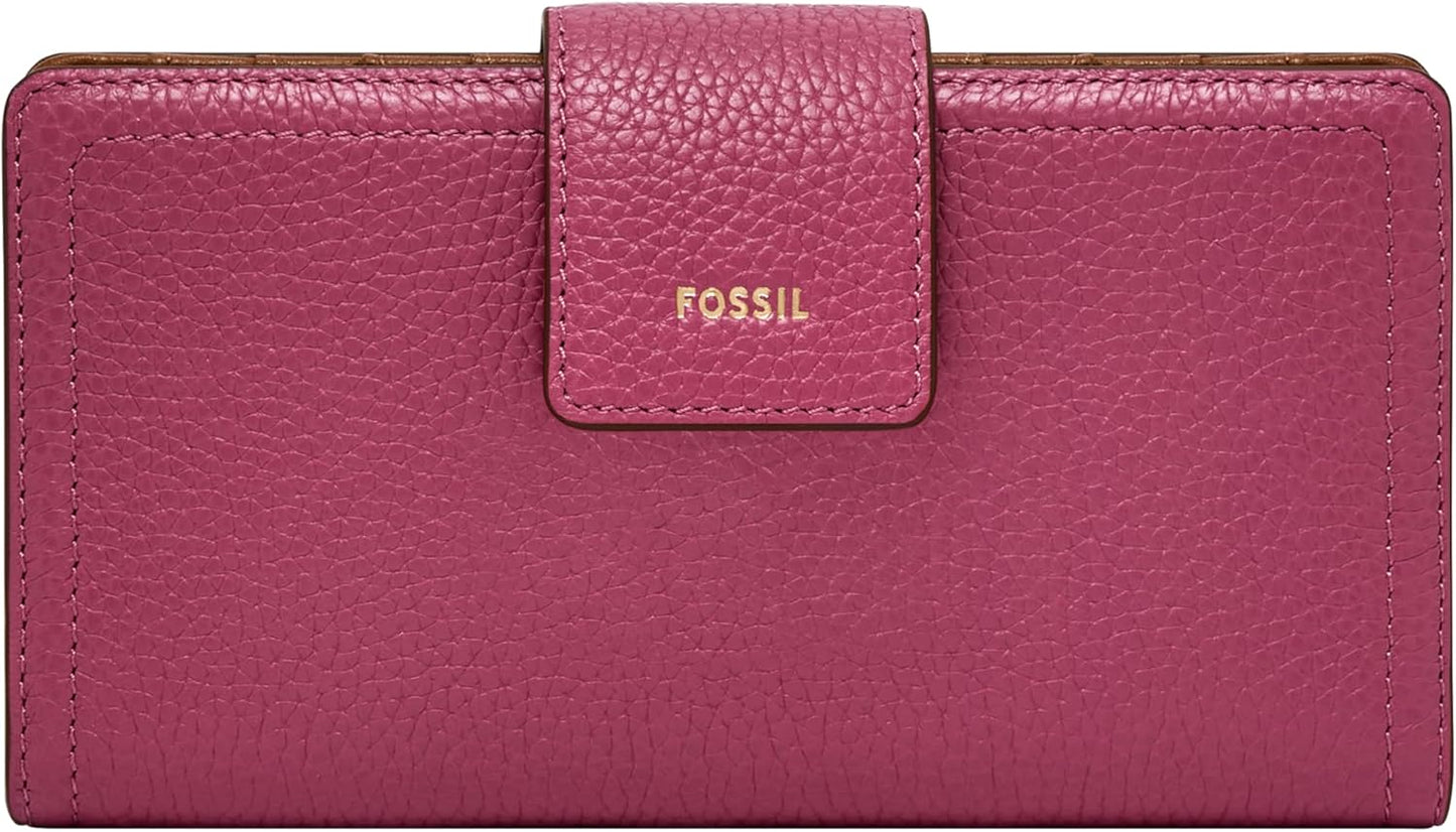 Fossil Women's Logan Leather Wallet with RFID Blocking Features