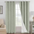 Linen Blackout Curtains 96 in Sage - 100% Blackout Thermal Panels