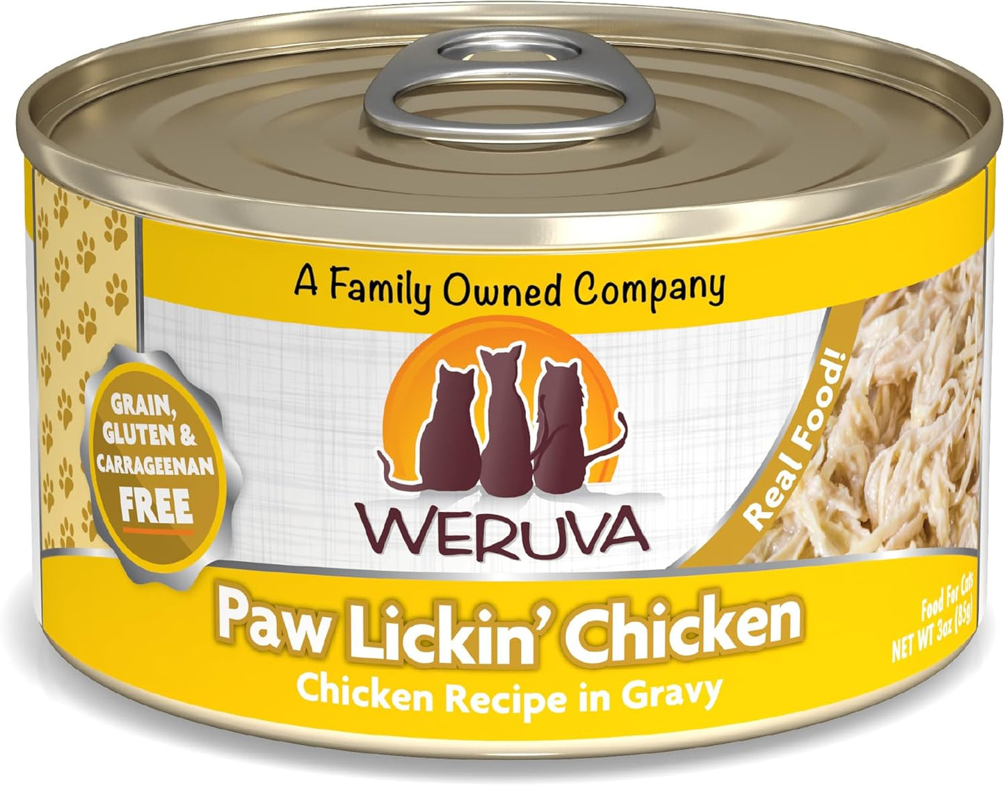 Weruva Classic Cat Food Paw Lickin Chicken in Gravy 3oz Can