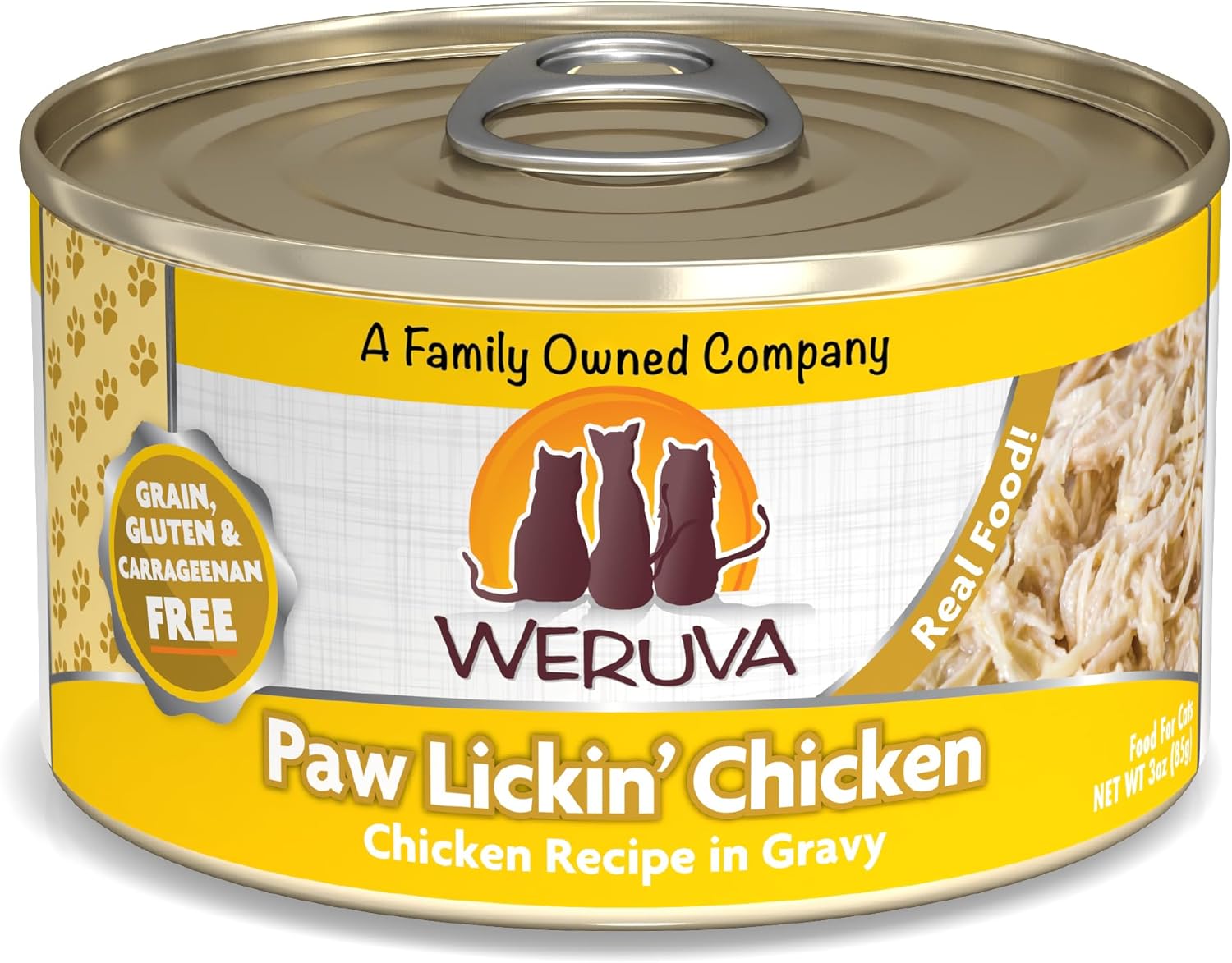 Weruva Classic Cat Food Paw Lickin Chicken in Gravy 3oz Can