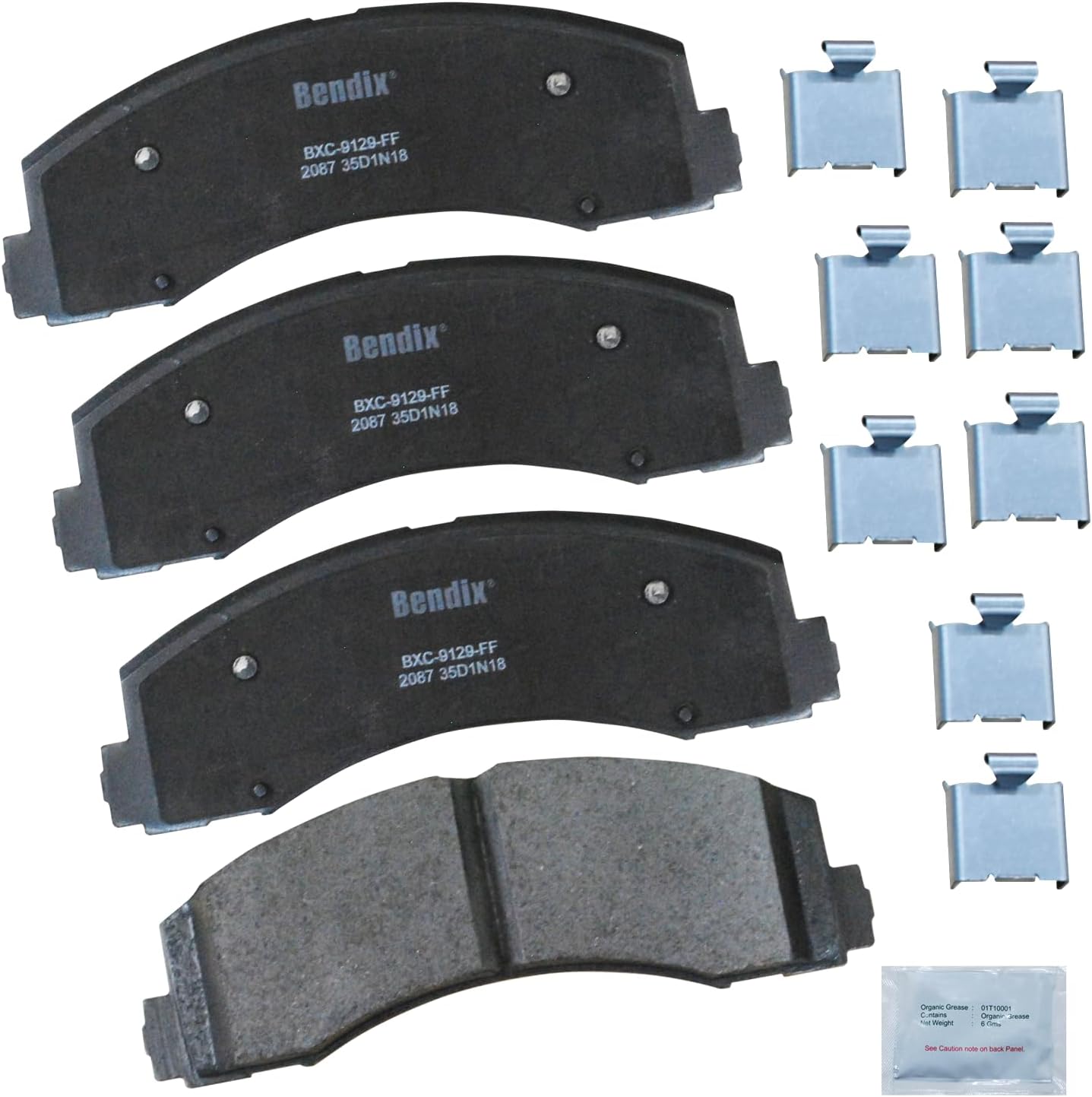 Bendix Priority1 CFC2087 Ceramic Brake Pads for Ford Vehicles