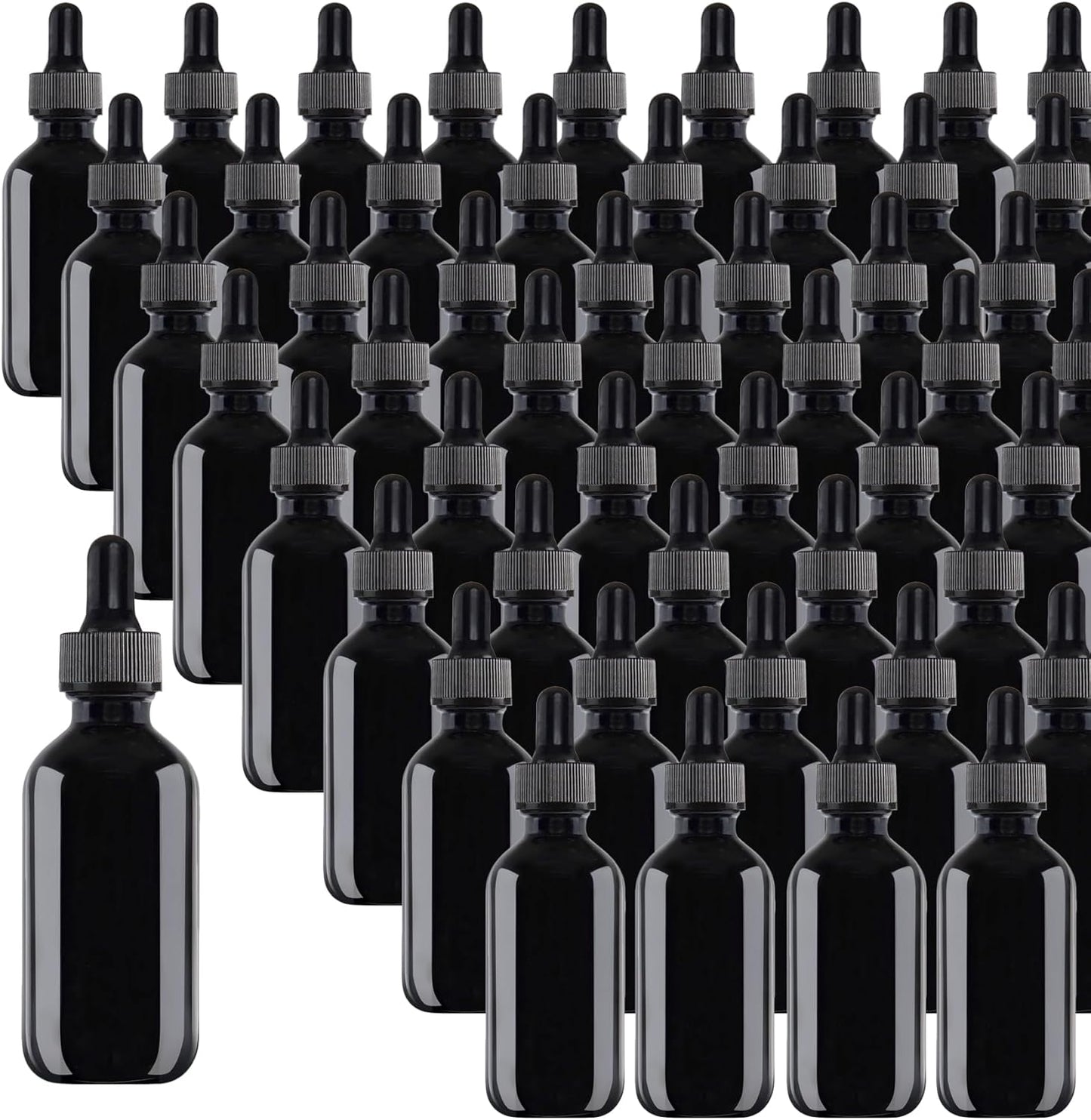 48 Pack 2oz Glass Dropper Bottles for Essential Oils and More