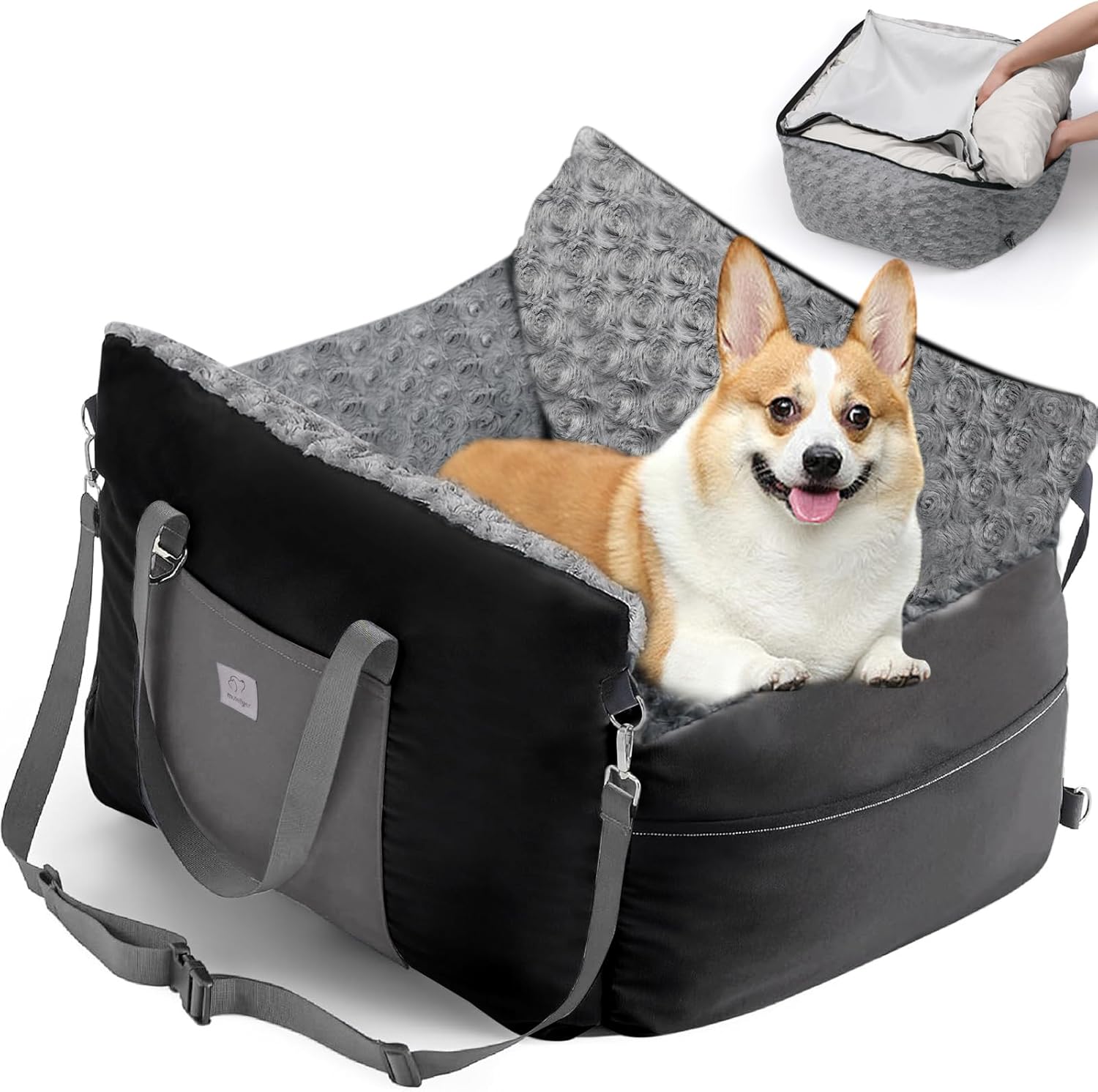 Safe & Comfy Puppy Car Seat - Portable Pet Bed