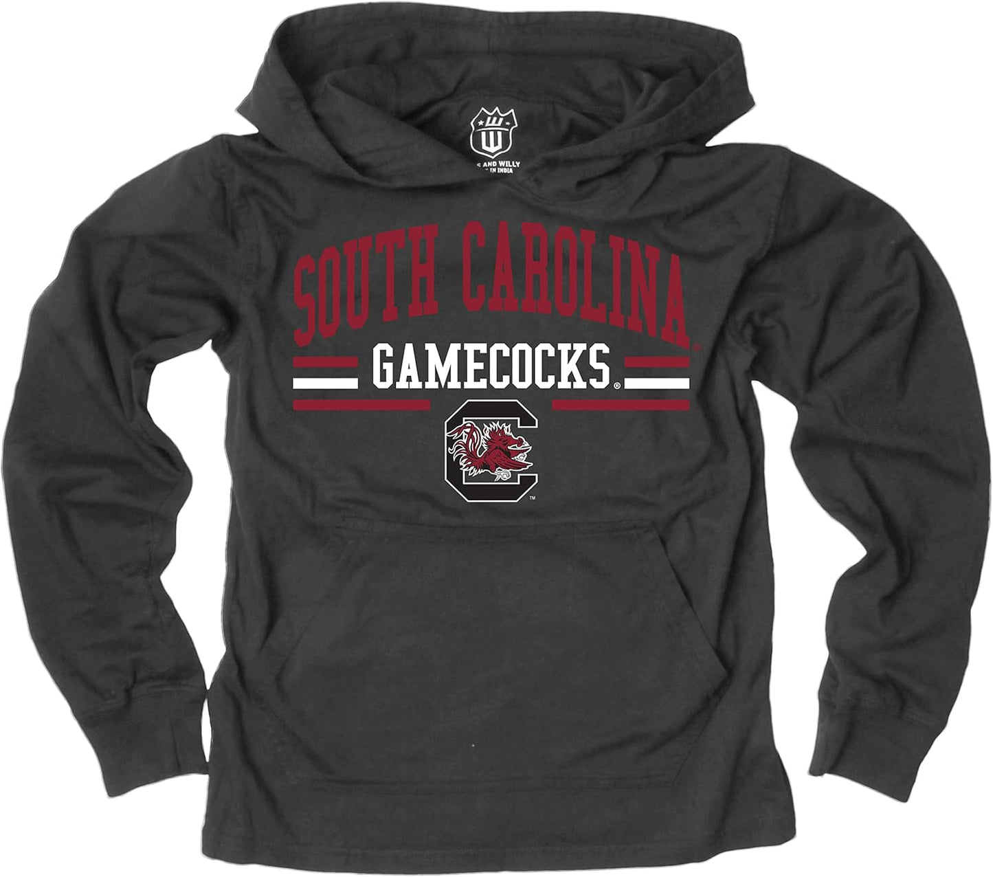Wes and Willy Youth Boys College Team Long Sleeve Hooded T-Shirt