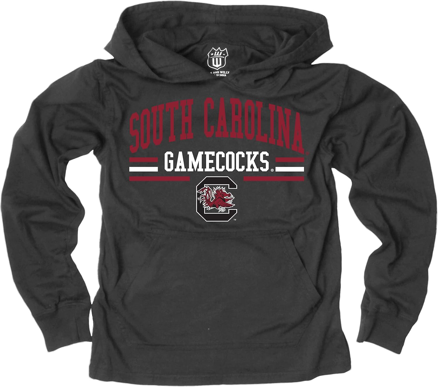 Wes and Willy Youth Boys College Team Long Sleeve Hooded T-Shirt