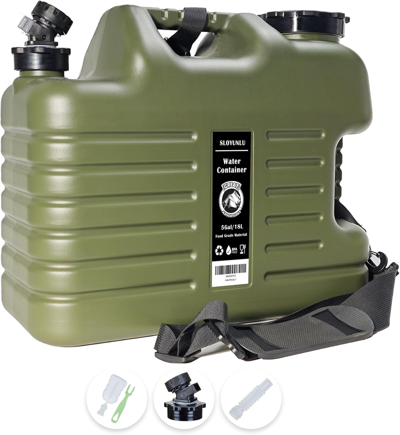 5 Gallon Water Jug with Spigot for Camping and Outdoor Use