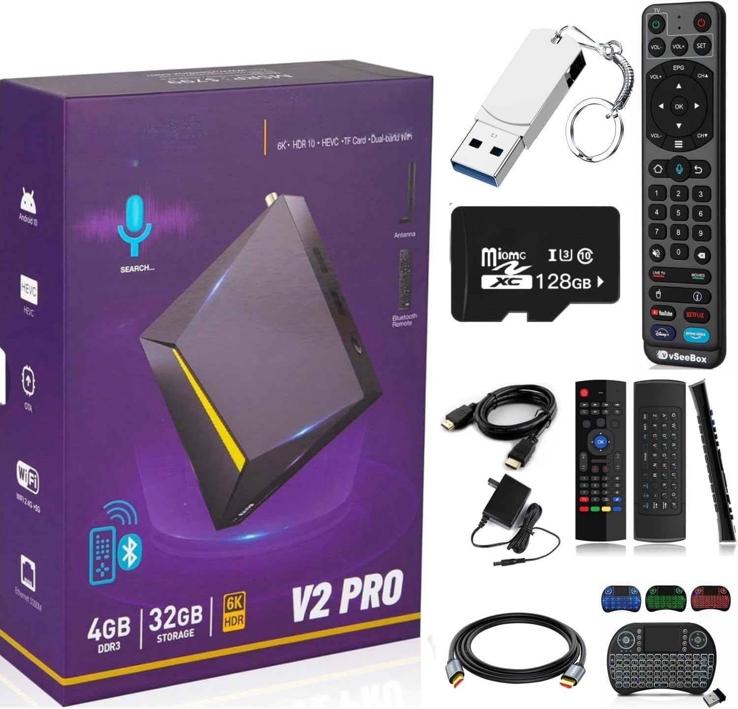 2024 Latest V II Pro Voice Control with 8K HDMI Cable and More