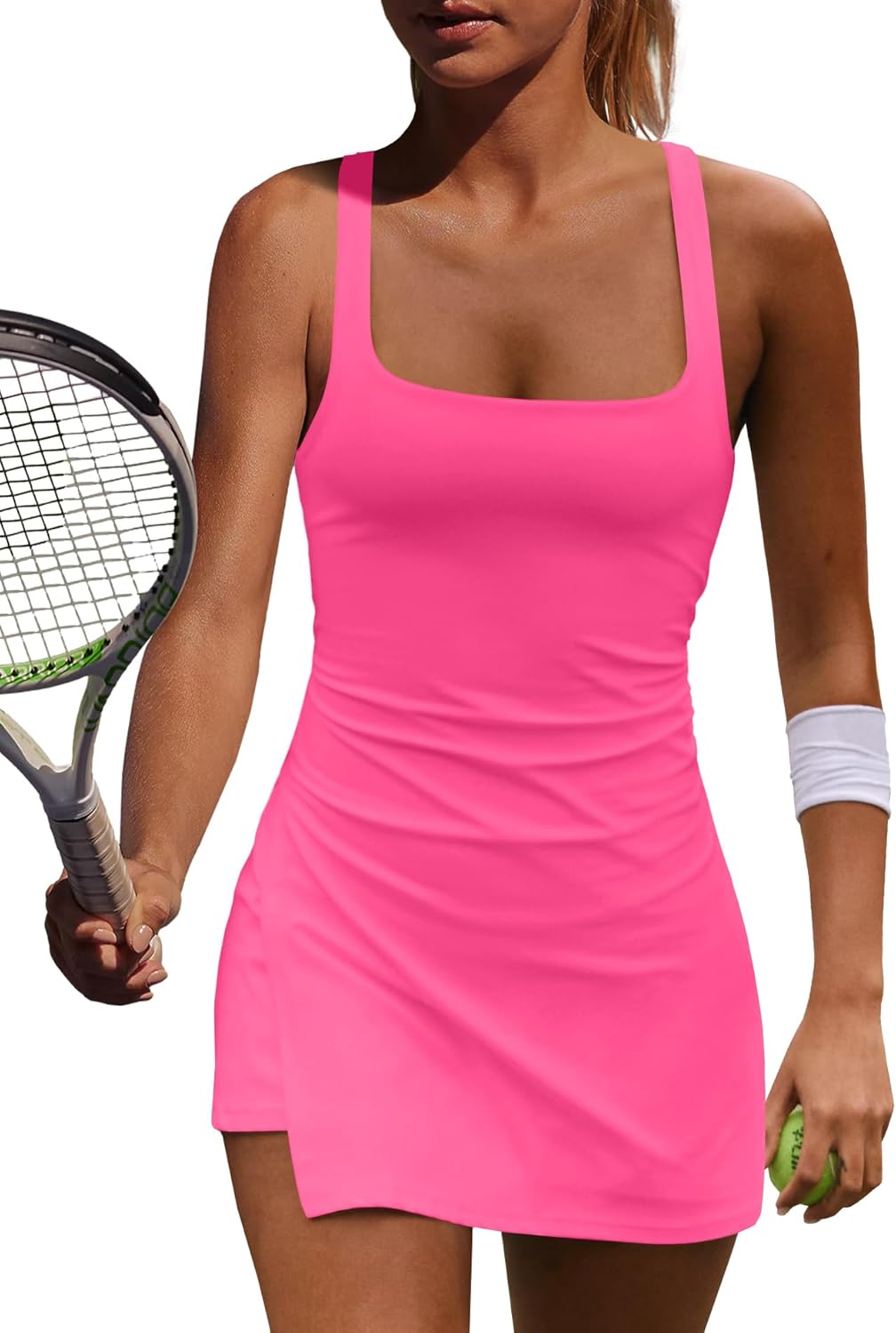 Yanekop Womens Tennis Dress with Built in Shorts for Activewear