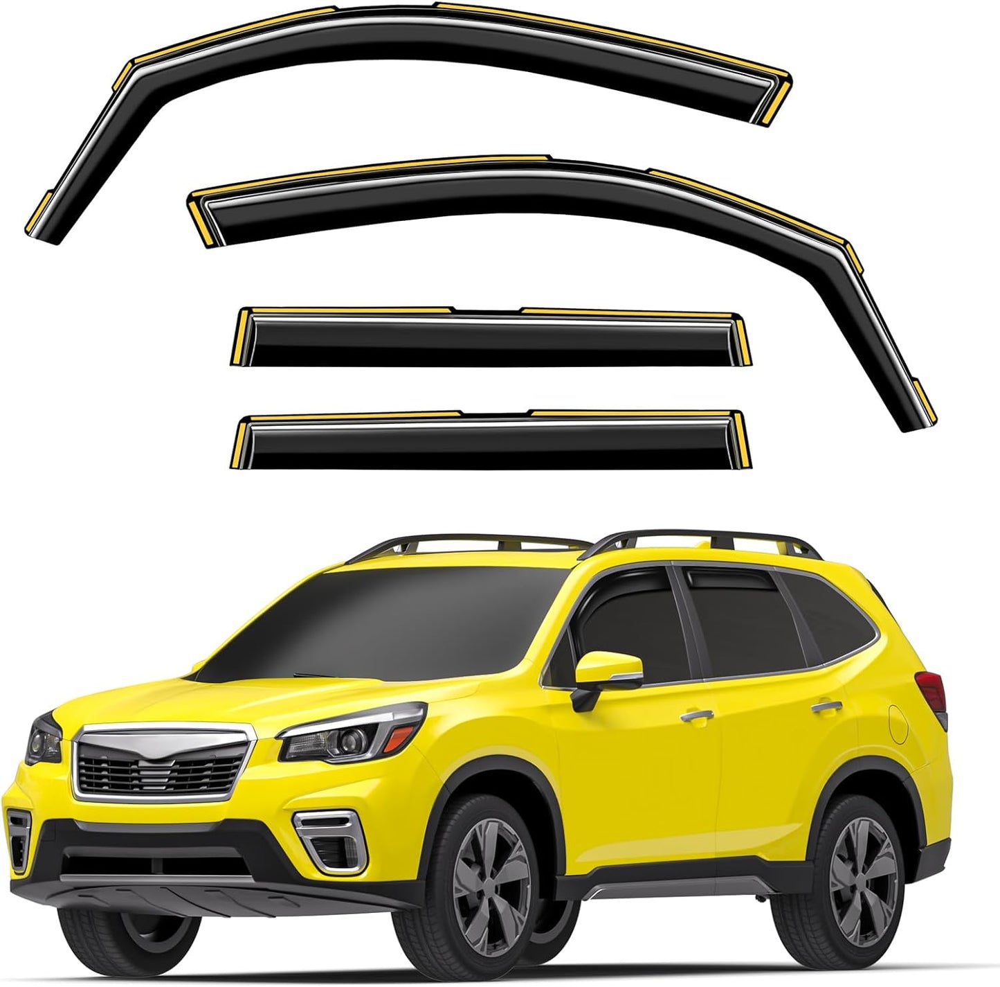 In-Channel Window Rain Guards for Subaru Forester 2019-2024
