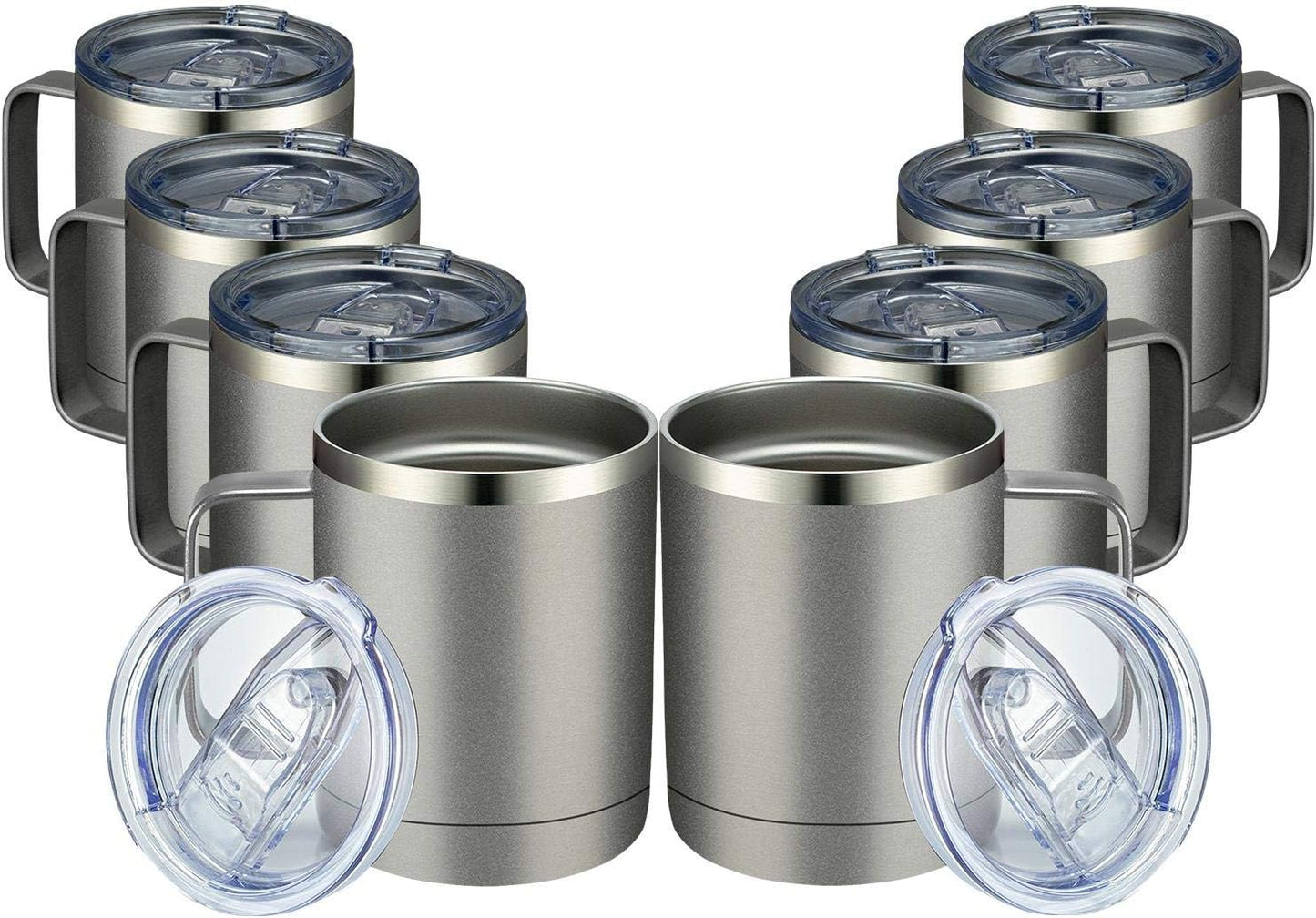 MEWAY 12oz Stainless Steel Insulated Travel Tumblers Set of 8