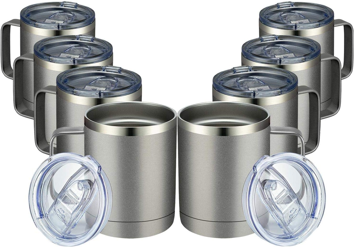 MEWAY 12oz Stainless Steel Insulated Travel Tumblers Set of 8