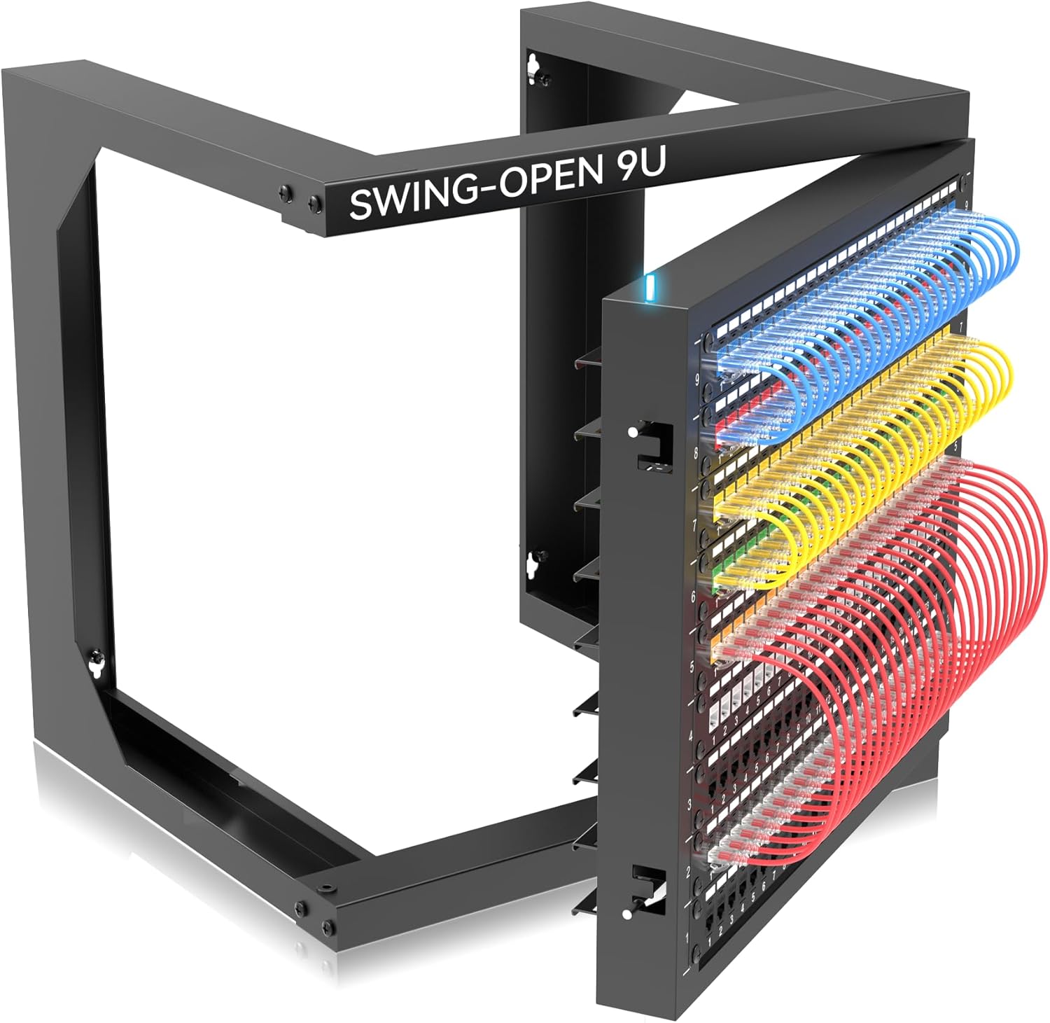 Server Rack Wall Mount 9U for Easy Access and Organization