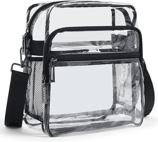 Clear Bag for Stadium Events - Large Capacity Crossbody Tote