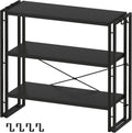 HCHQHS Bookshelf 3-Tier Industrial Bookcase - Sturdy, Easy Assembly