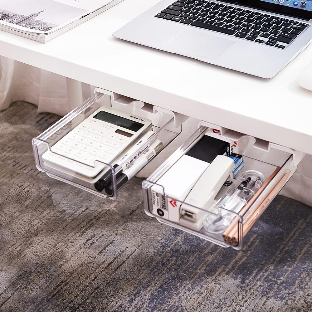 YOOUSOO Large Hidden Desk Drawer - Space-Saving Storage