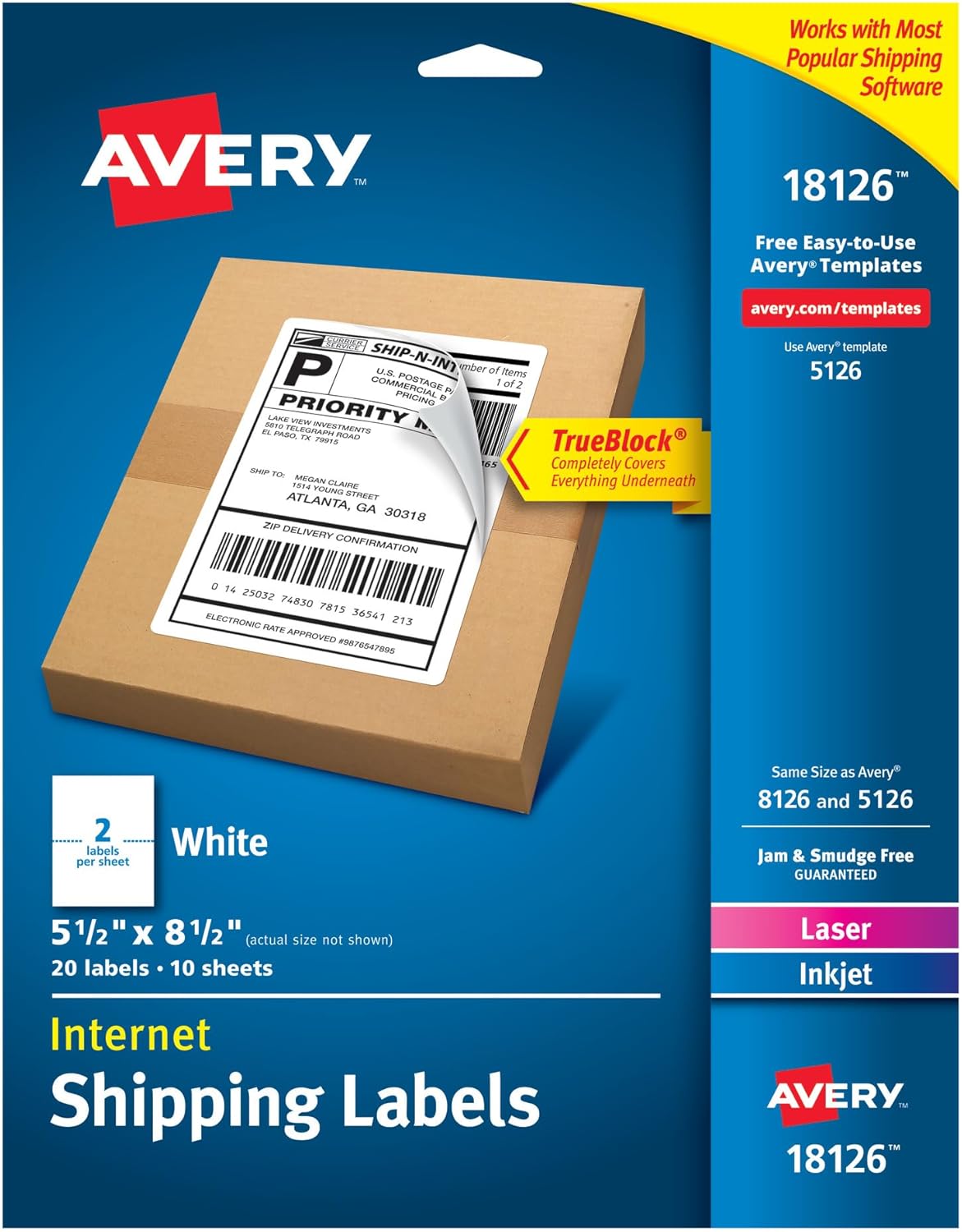 AVERY Printable Shipping Labels - Effortless Mailing Solution!