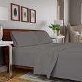 Purity Home Organic Cotton Percale Sheet Set, Full Light Gray