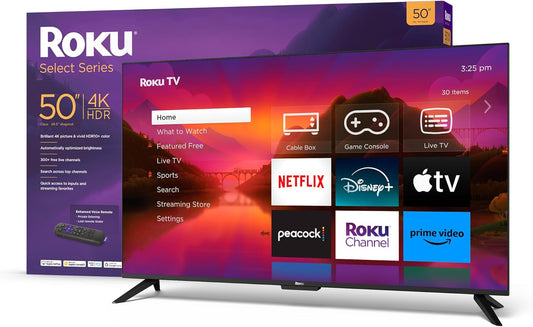 Roku 50-Inch 4K Smart TV: Brilliant Picture, Voice Remote, Seamless Streaming