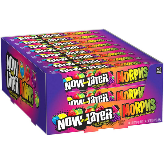 Now & Later Morphs Mixed Fruit Chews Pack - Flavor Changing Treats