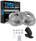 TRQ Rear Brake Pad & Rotor Kit Compatible with 2014 Toyota Highlander