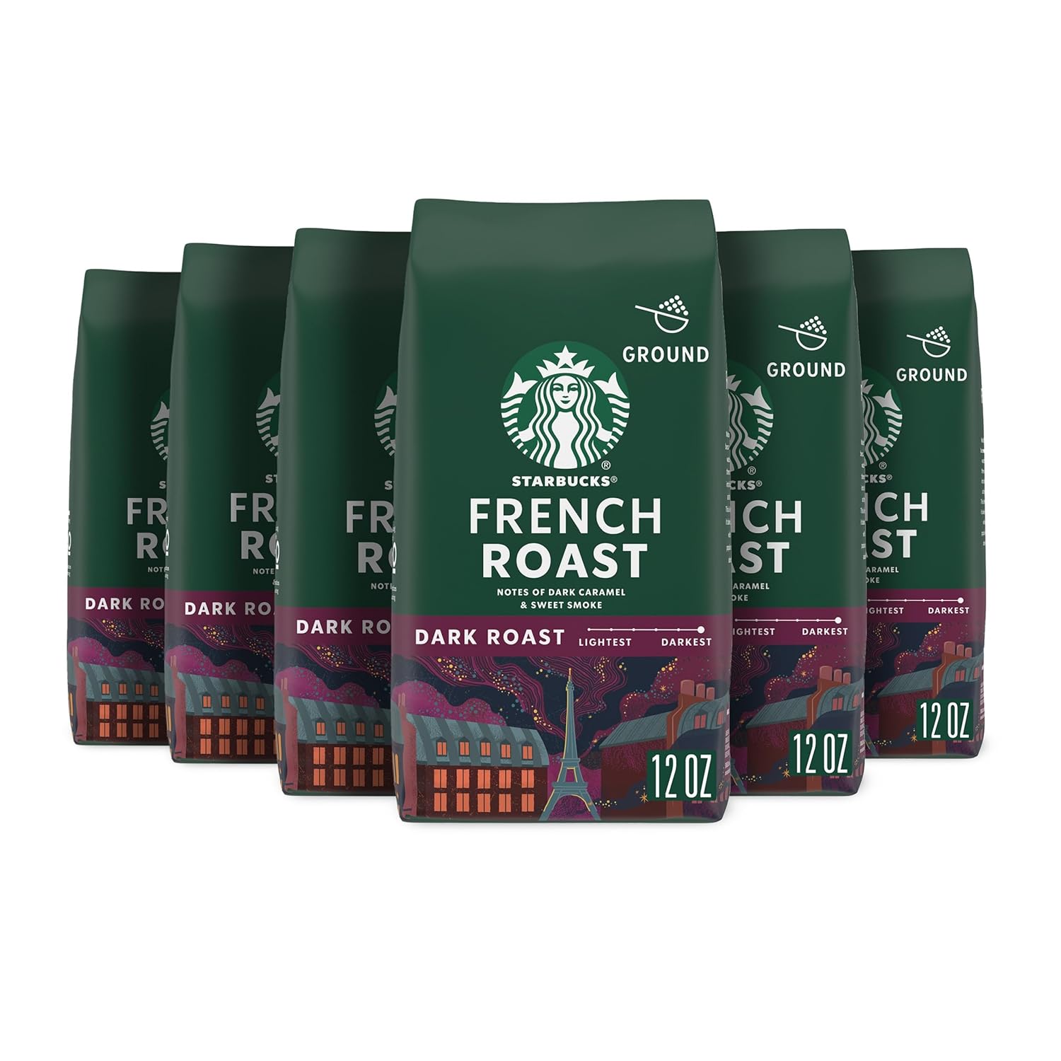 Starbucks Ground Coffee Dark Roast French Roast 100% Arabica