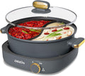 Dezin Hot Pot Electric with Divider for Dual Flavor Cooking