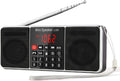 PRUNUS J-288 Portable AM FM Radio with Bluetooth Speaker - Clear