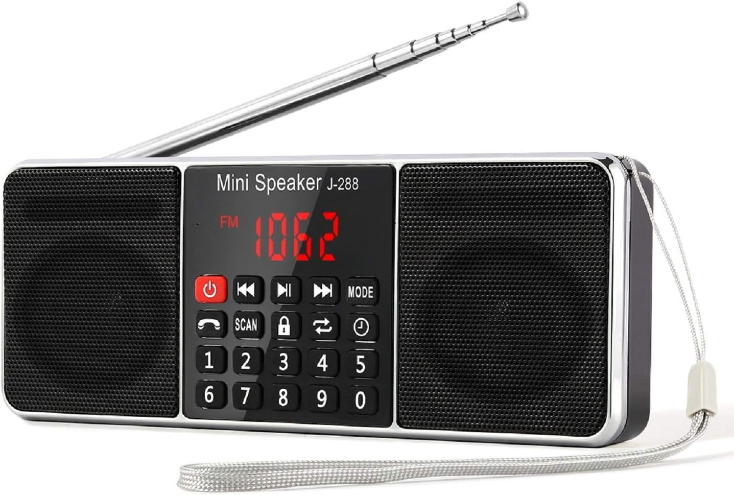 PRUNUS J-288 Portable Radio: Bluetooth Speaker & Power-Saving Display