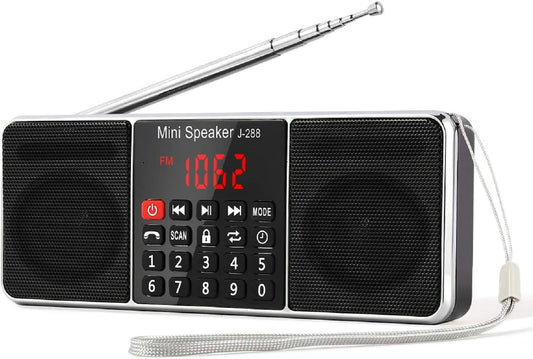 PRUNUS J-288 Portable Radio: Bluetooth Speaker & Power-Saving Display