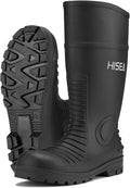 Men's Steel Toe Rain Boots PVC Rubber Knee Boots - Waterproof Work