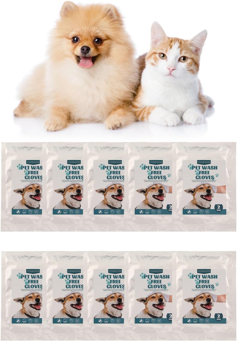 Odor & Stain Removal Pet Grooming Gloves - JOROBURO