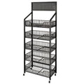 5 Tier Supermarket Snack Rack Display Stand - Mobile Retail Shelf