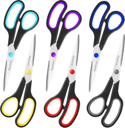 Comfort-Grip All Purpose Scissors Set - 6-Pack