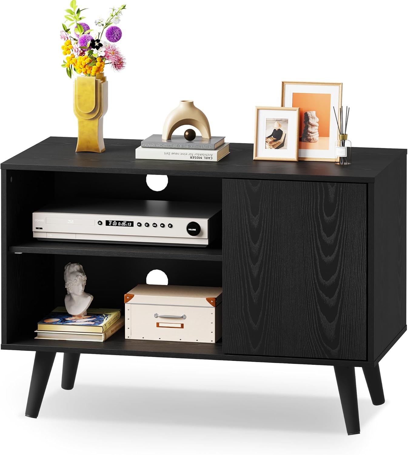 WLIVE TV Stand for 40 Inch TVs, Mid-Century Modern Design