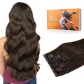 Clip in Hair Extensions Real Human Hair 150g 20 in - Full Natural Look