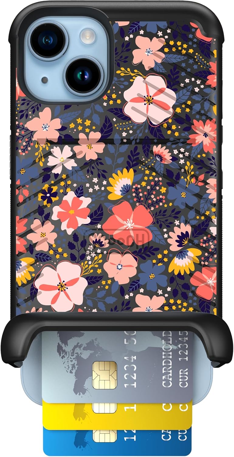 Scooch iPhone 14 Case with Card Holder and 10-Foot Drop Protection