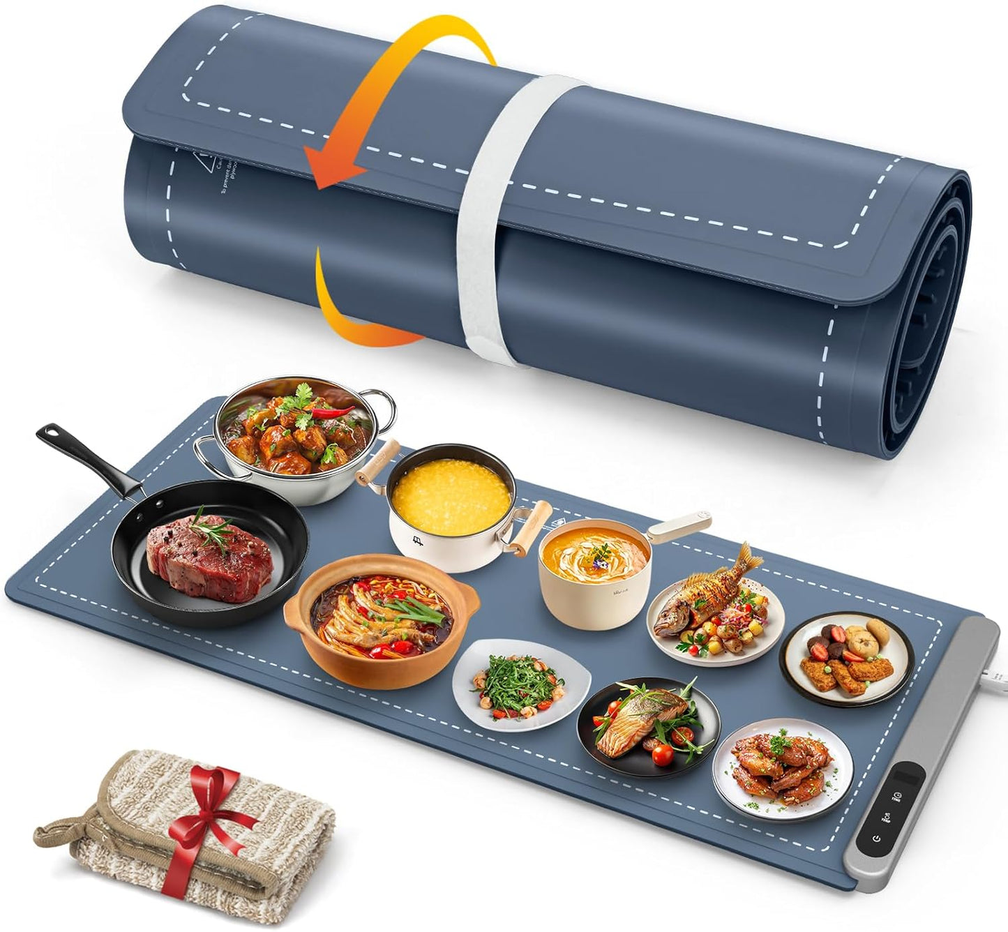 FYY Extra Large Warming Mat for Food - Rapid Heating & Timer
