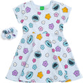Sesame Street Dress and Scrunchie Infant to Little Kid Sizes - Cute