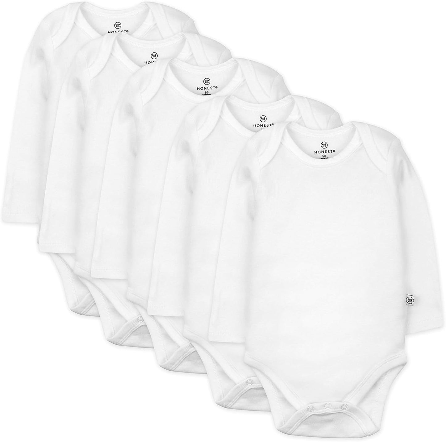 HonestBaby 5-Pack Long Sleeve Bodysuits for Infant Boys