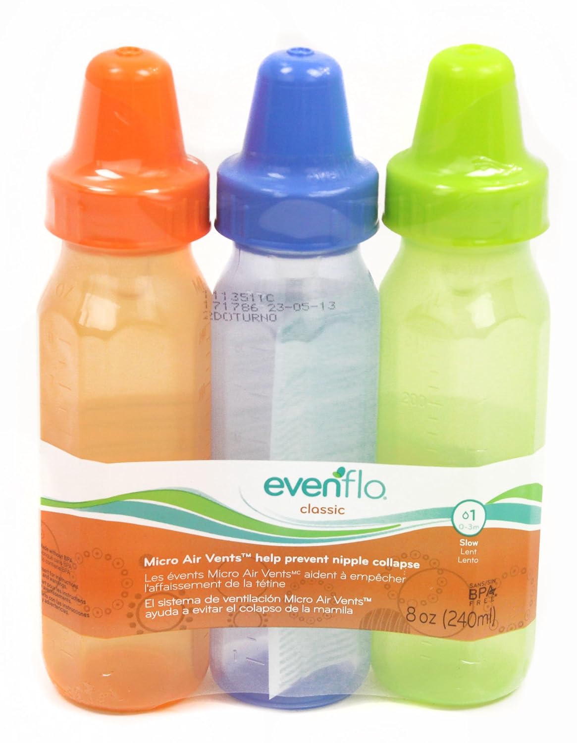 Evenflo 3-Pack 8oz Nurser - Gentle Light Tint