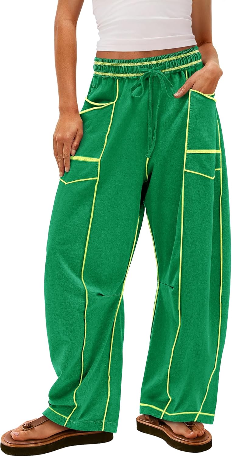 Yanekop Womens Baggy Wide Leg Pants for Casual Fall Wear