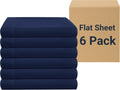 ZPECC Bulk Flat Sheets Queen 6 Pack - Color-Coded Easy Sort