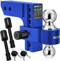 Adjustable Trailer Hitch for 2-In Receiver - 6in Drop/Rise