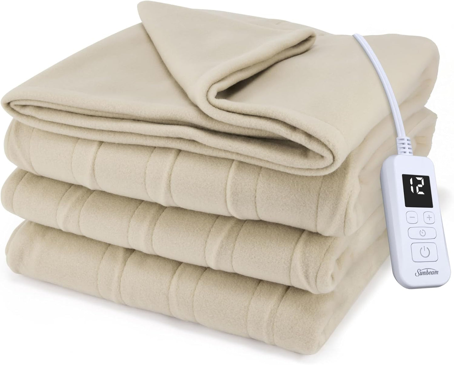 Sunbeam Royal Ultra Fleece Heated Electric Blanket for Comfort