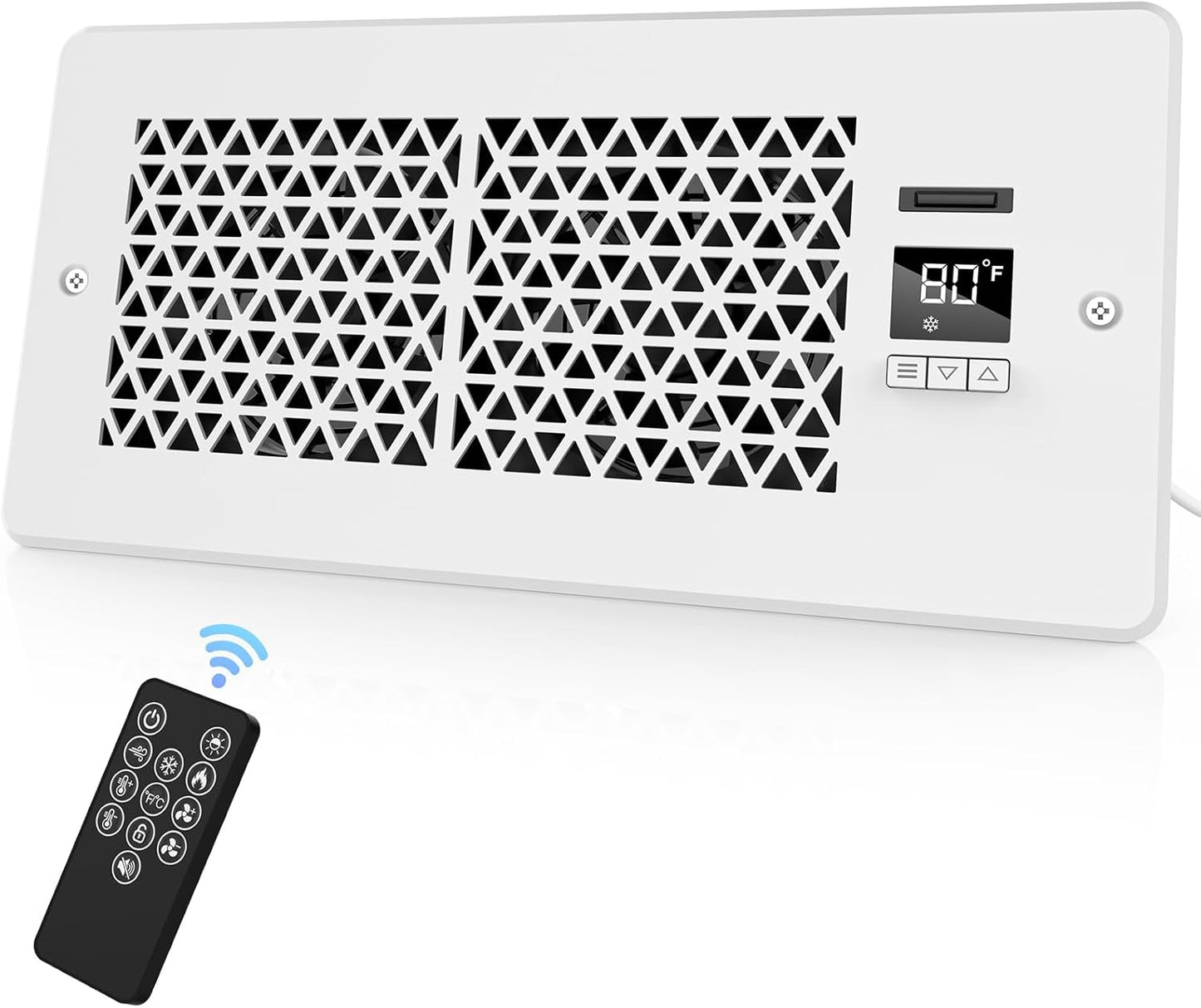 Register Booster Fan for 4in x 10in Vents with Remote Control