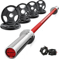 RitFit Barbell Weight Set 4ft Olympic Barbell with Plates - Compact