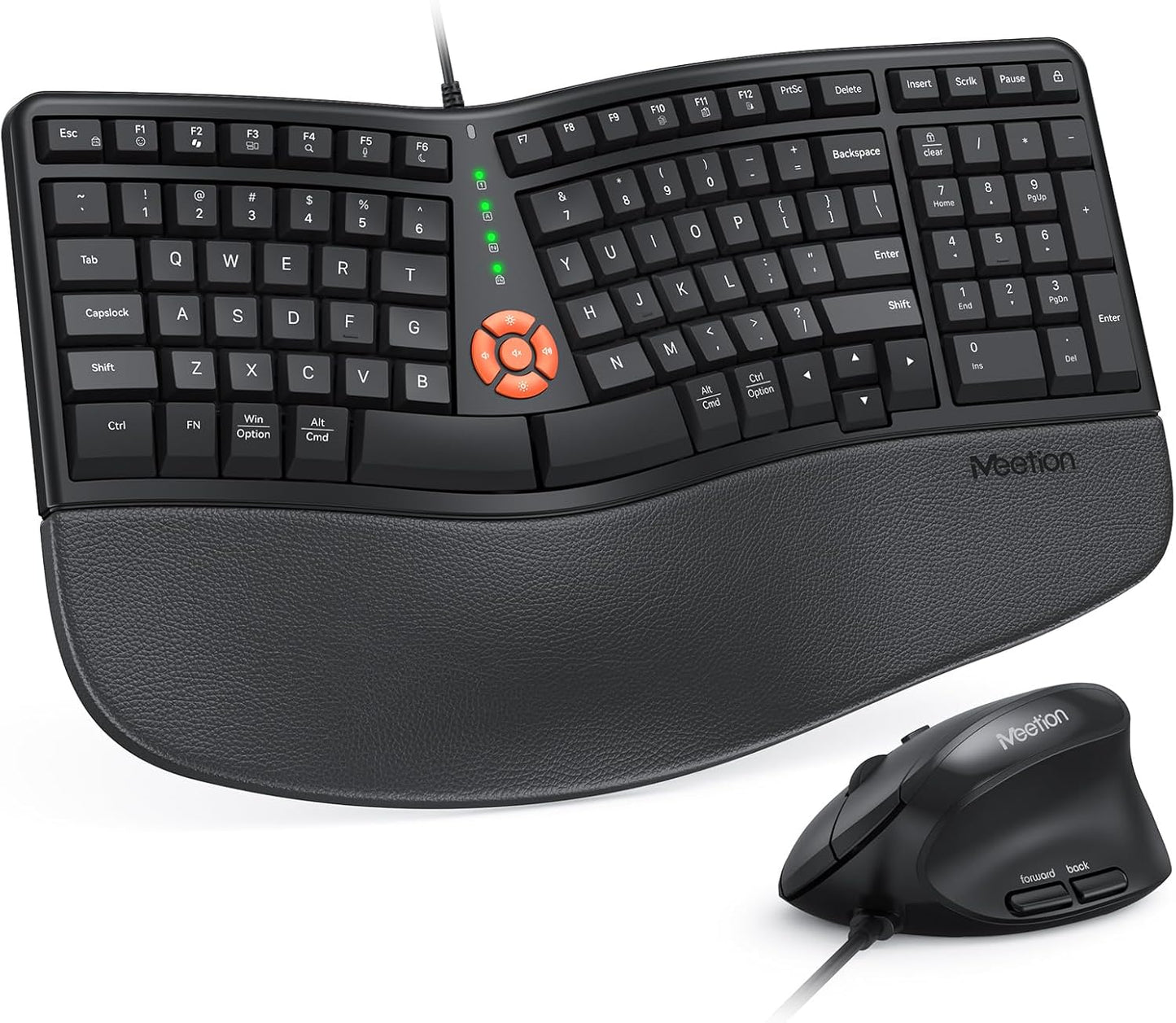 MEETION Ergo Keyboard & Mouse Set - Natural Typing Bliss