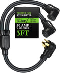 Kanayu 50Amp 14-50 Y Splitter Adapter Cord - Charge RV and EV