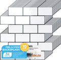 STICKGOO 10-Sheet Peel and Stick Backsplash White Subway Tile