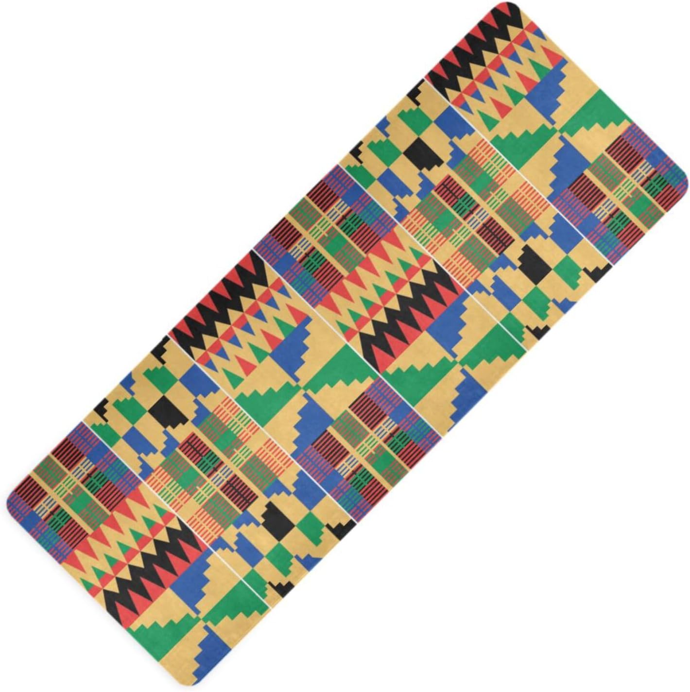 Non-Slip African Yoga Mat - Carry Bag Included! 71x26 - BiCca